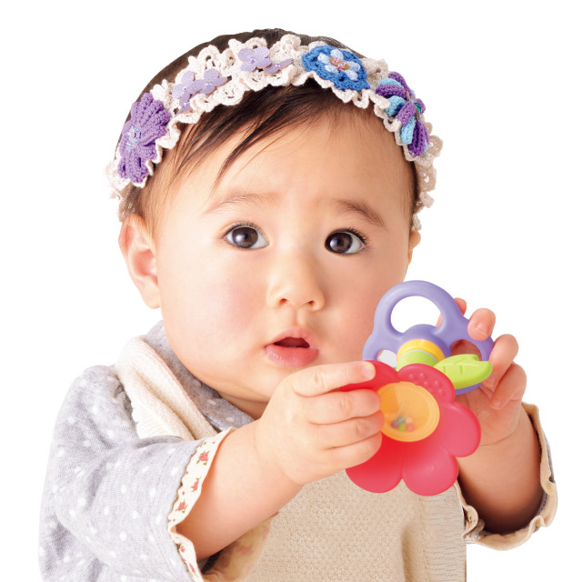 Toyroyal樂雅｜牙膠花朵搖鈴(NO.3196)